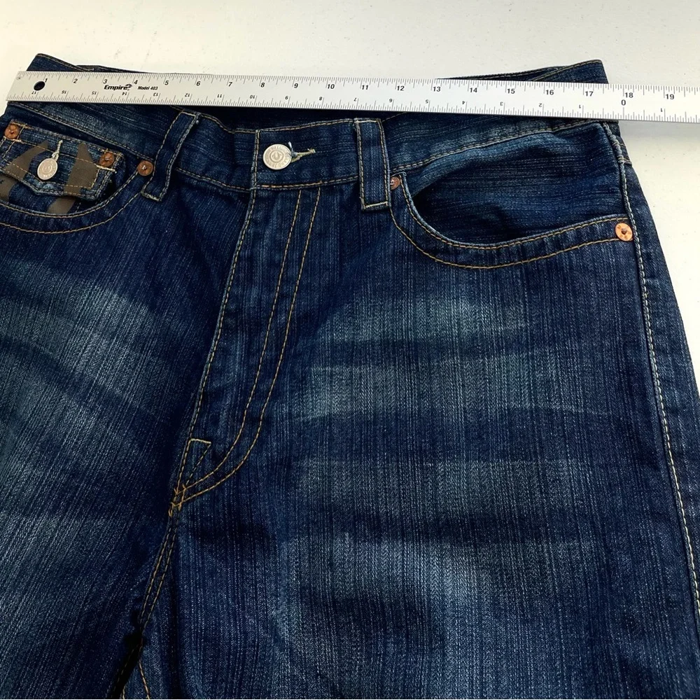 True‎ Religion Joey Jeans Men’s 38 Blue Relaxed Straight Leg Distressed Denim